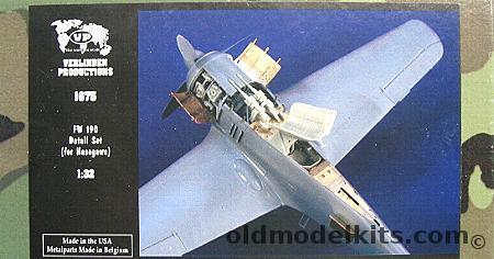 Verlinden 1/32 FW-190 Detail Set for Hasegawa kit, 1675  plastic model kit